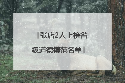 张店2人上榜省级道德模范名单