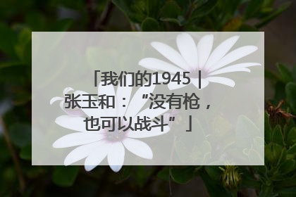 我们的1945｜张玉和：“没有枪，也可以战斗”