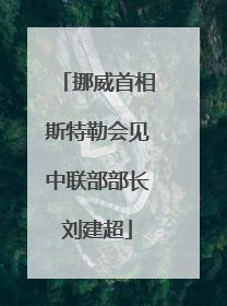挪威首相斯特勒会见中联部部长刘建超
