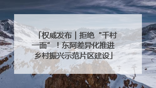 权威发布｜拒绝“千村一面”！东阿差异化推进乡村振兴示范片区建设