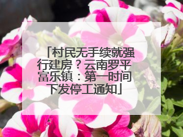 村民无手续就强行建房？云南罗平富乐镇：第一时间下发停工通知