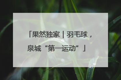 果然独家｜羽毛球，泉城“第一运动”