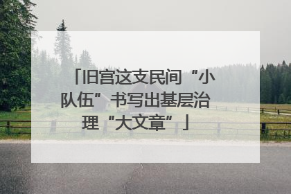 旧宫这支民间“小队伍”书写出基层治理“大文章”