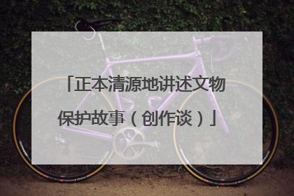 正本清源地讲述文物保护故事（创作谈）