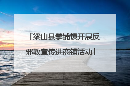 梁山县拳铺镇开展反邪教宣传进商铺活动