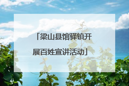 梁山县馆驿镇开展百姓宣讲活动