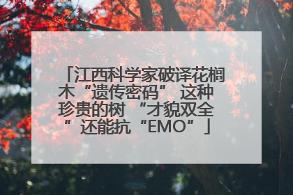 江西科学家破译花榈木“遗传密码” 这种珍贵的树 “才貌双全”还能抗“EMO”