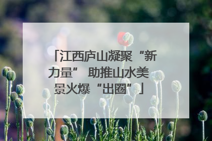 江西庐山凝聚“新力量” 助推山水美景火爆“出圈”