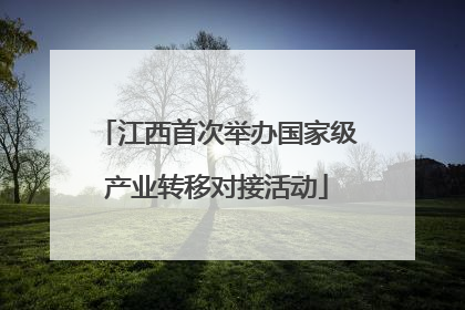 江西首次举办国家级产业转移对接活动
