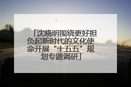 沈晓明围绕更好担负起新时代的文化使命开展“十五五”规划专题调研