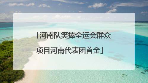 河南队笑捧全运会群众项目河南代表团首金