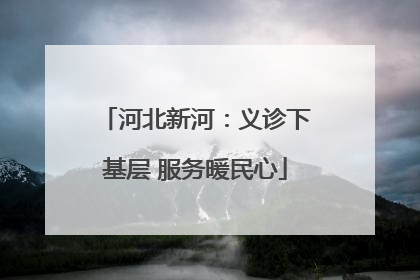 河北新河：义诊下基层 服务暖民心