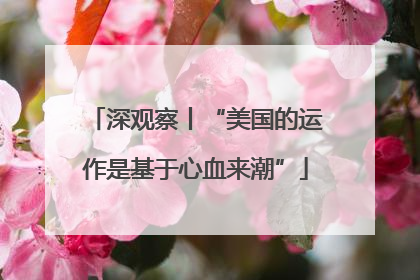 深观察丨“美国的运作是基于心血来潮”
