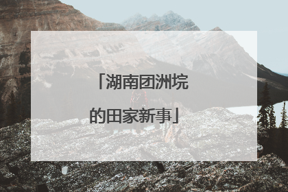 湖南团洲垸的田家新事
