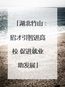 湖北竹山：招才引智进高校 促进就业助发展