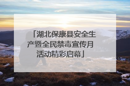 湖北保康县安全生产暨全民禁毒宣传月活动精彩启幕