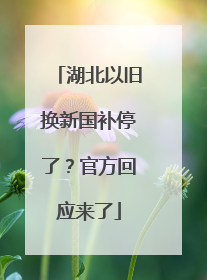湖北以旧换新国补停了？官方回应来了