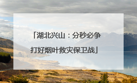 湖北兴山：分秒必争 打好烟叶救灾保卫战