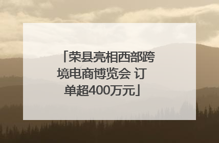荣县亮相西部跨境电商博览会 订单超400万元