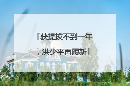 获提拔不到一年，洪少平再履新