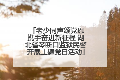 老少同声颂党恩 携手奋进新征程 湖北省琴断口监狱民警开展主题党日活动