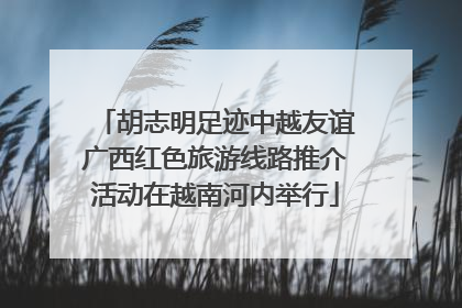 胡志明足迹中越友谊广西红色旅游线路推介活动在越南河内举行