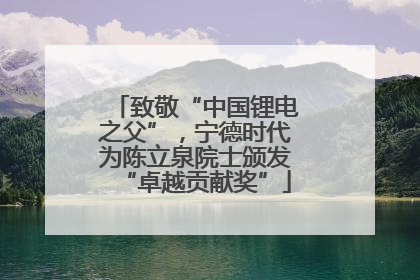 致敬“中国锂电之父”，宁德时代为陈立泉院士颁发“卓越贡献奖”