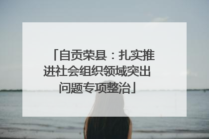 自贡荣县：扎实推进社会组织领域突出问题专项整治