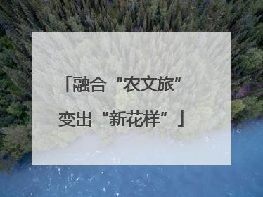融合“农文旅” 变出“新花样”
