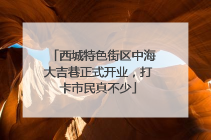 西城特色街区中海大吉巷正式开业，打卡市民真不少