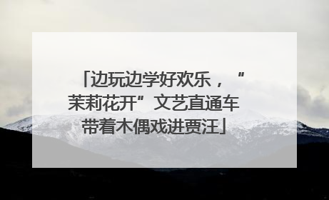 边玩边学好欢乐，“茉莉花开”文艺直通车带着木偶戏进贾汪