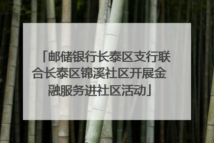 邮储银行长泰区支行联合长泰区锦溪社区开展金融服务进社区活动