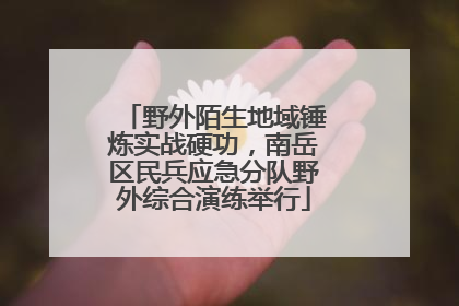 野外陌生地域锤炼实战硬功，南岳区民兵应急分队野外综合演练举行