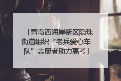 青岛西海岸新区隐珠街道组织“老兵爱心车队”志愿者助力高考