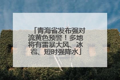 青海省发布强对流黄色预警！多地将有雷暴大风、冰雹、短时强降水