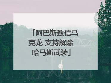 阿巴斯致信马克龙 支持解除哈马斯武装