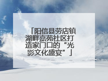 阳信县劳店镇湖畔嘉苑社区打造家门口的“光影文化盛宴”