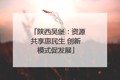 陕西吴堡：资源共享惠民生 创新模式促发展