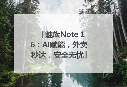 魅族Note 16：AI赋能，外卖秒达，安全无忧