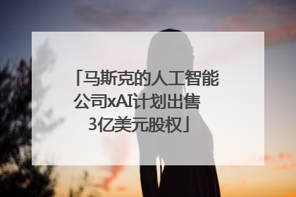 马斯克的人工智能公司xAI计划出售3亿美元股权