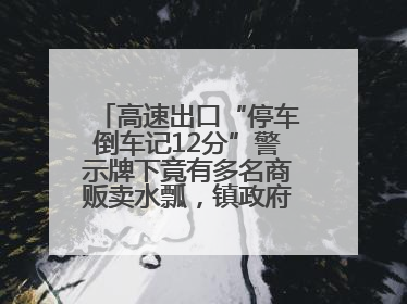 高速出口“停车倒车记12分”警示牌下竟有多名商贩卖水瓢，镇政府：系流动摊位，已多次劝离