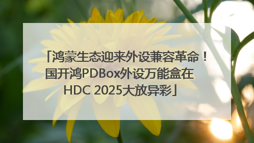 鸿蒙生态迎来外设兼容革命！国开鸿PDBox外设万能盒在HDC 2025大放异彩