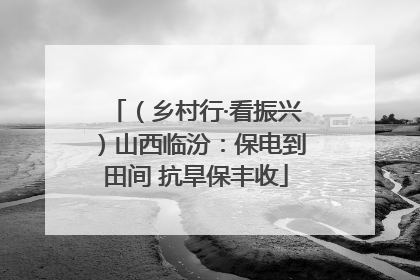 （乡村行·看振兴）山西临汾：保电到田间 抗旱保丰收