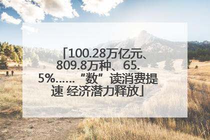 100.28万亿元、809.8万种、65.5%……“数”读消费提速 经济潜力释放