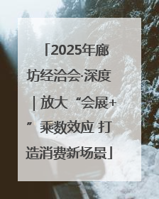 2025年廊坊经洽会·深度｜放大“会展+”乘数效应 打造消费新场景