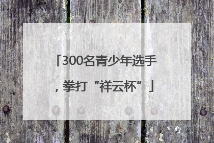 300名青少年选手，拳打“祥云杯”