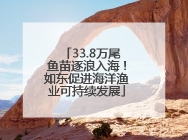 33.8万尾鱼苗逐浪入海！如东促进海洋渔业可持续发展
