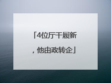 4位厅干履新，他由政转企