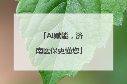 AI赋能，济南医保更懂您